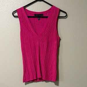 White House Black Market Pink Ribbed Tank Top
